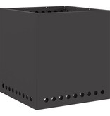 VidaXL Rookloze Vuurschaal Vierkant Zwart 48x48x50 cm Staal