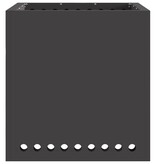 VidaXL Rookloze Vuurschaal Vierkant Zwart 48x48x50 cm Staal