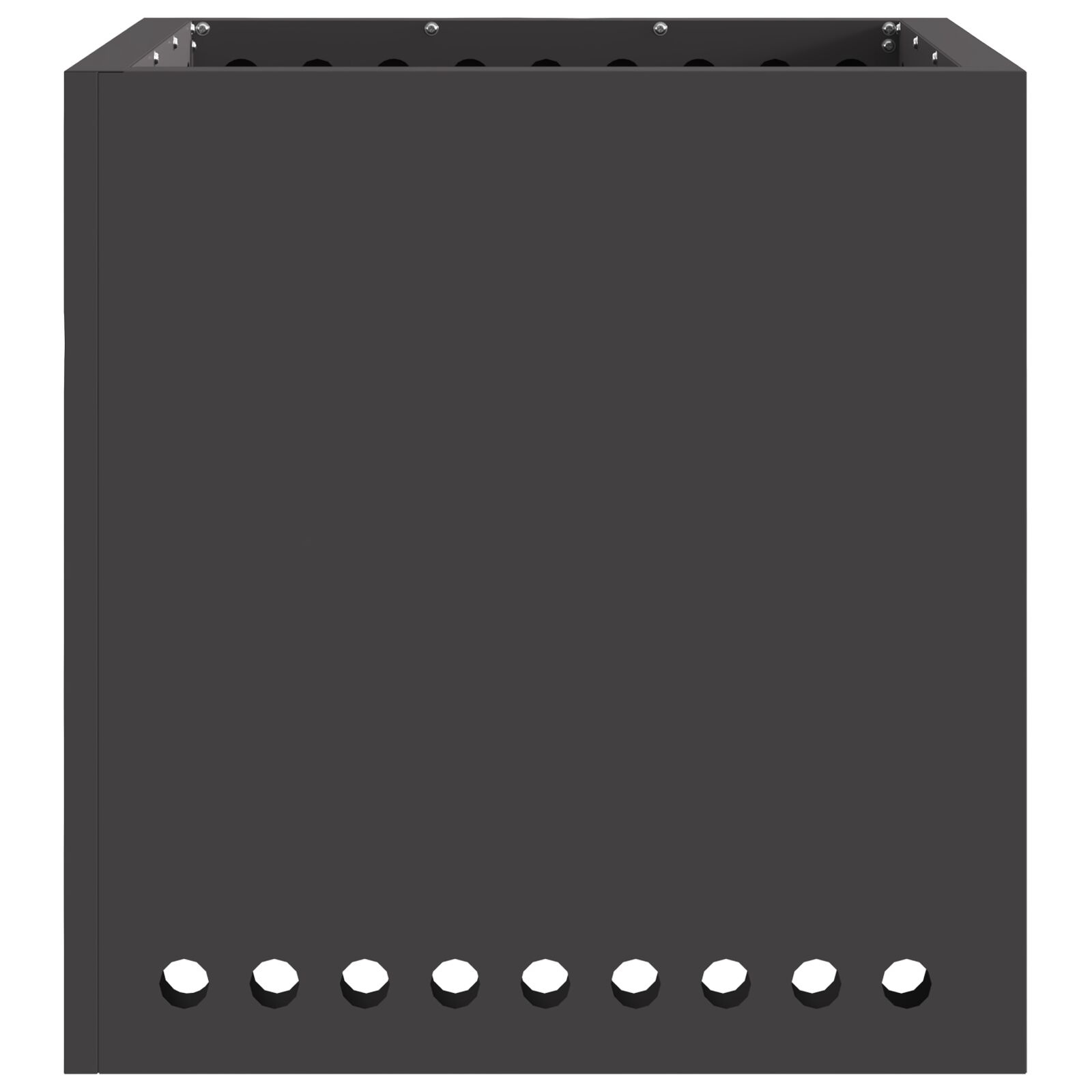 VidaXL Rookloze Vuurschaal Vierkant Zwart 48x48x50 cm Staal