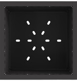 VidaXL Rookloze Vuurschaal Vierkant Zwart 48x48x50 cm Staal