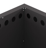 VidaXL Rookloze Vuurschaal Vierkant Zwart 48x48x50 cm Staal