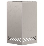 VidaXL Rookloze Vuurkorf Hexagonaal 38x38x51 cm Verweerd Staal