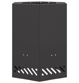 VidaXL Rookloos Vuurkorf Hexagonaal Zwart 38x38x51 cm Staal