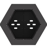 VidaXL Rookloos Vuurkorf Hexagonaal Zwart 38x38x51 cm Staal