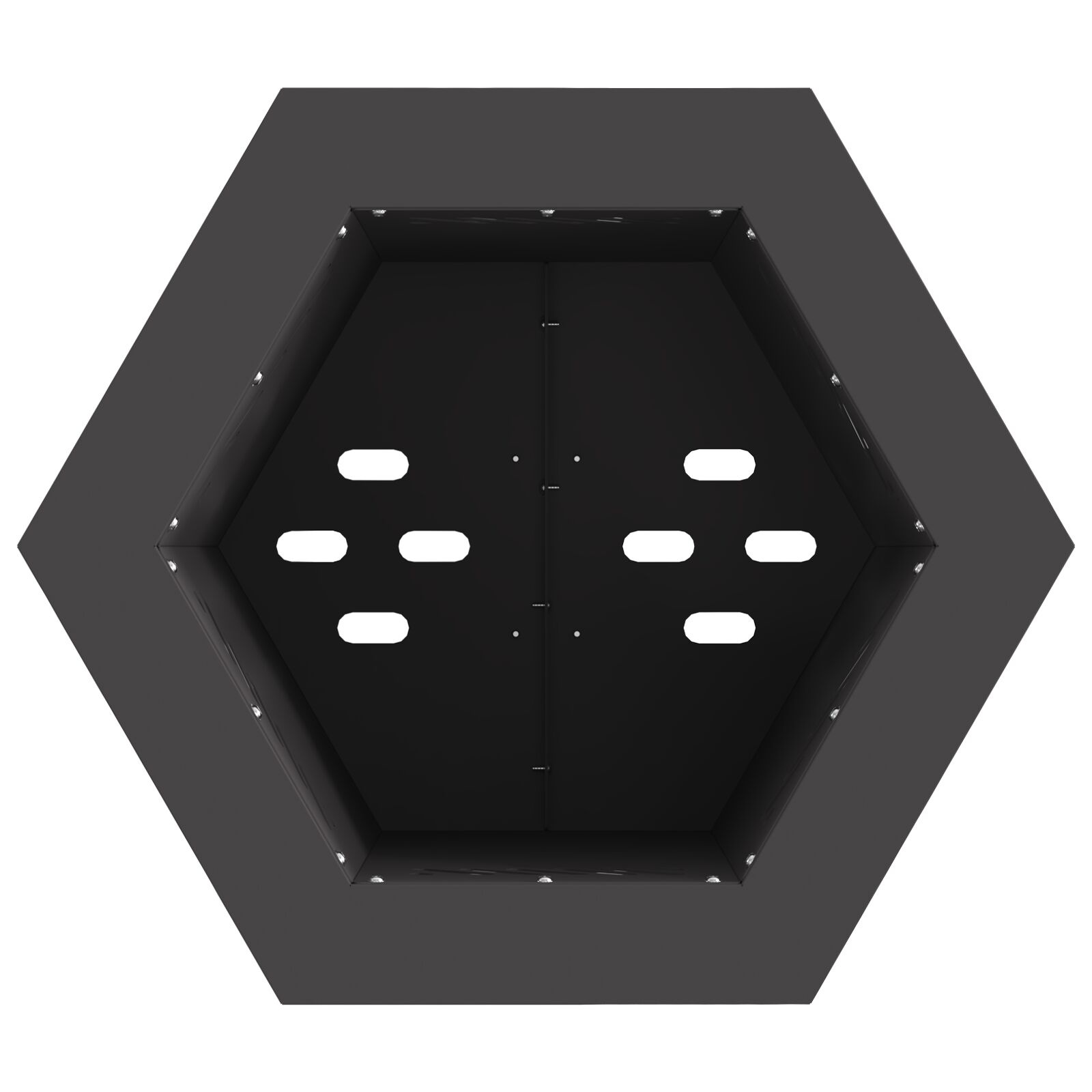 VidaXL Rookloos Vuurkorf Hexagonaal Zwart 38x38x51 cm Staal