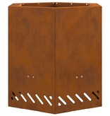 VidaXL Rookvrije Vuurkorf Hexagonaal 48x48x51 cm Weervast Staal