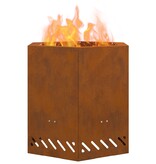 VidaXL Rookvrije Vuurkorf Hexagonaal 48x48x51 cm Weervast Staal