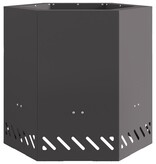 VidaXL Rookloze Vuurkorf Hexagonaal Zwart 48x48x51 cm Staal