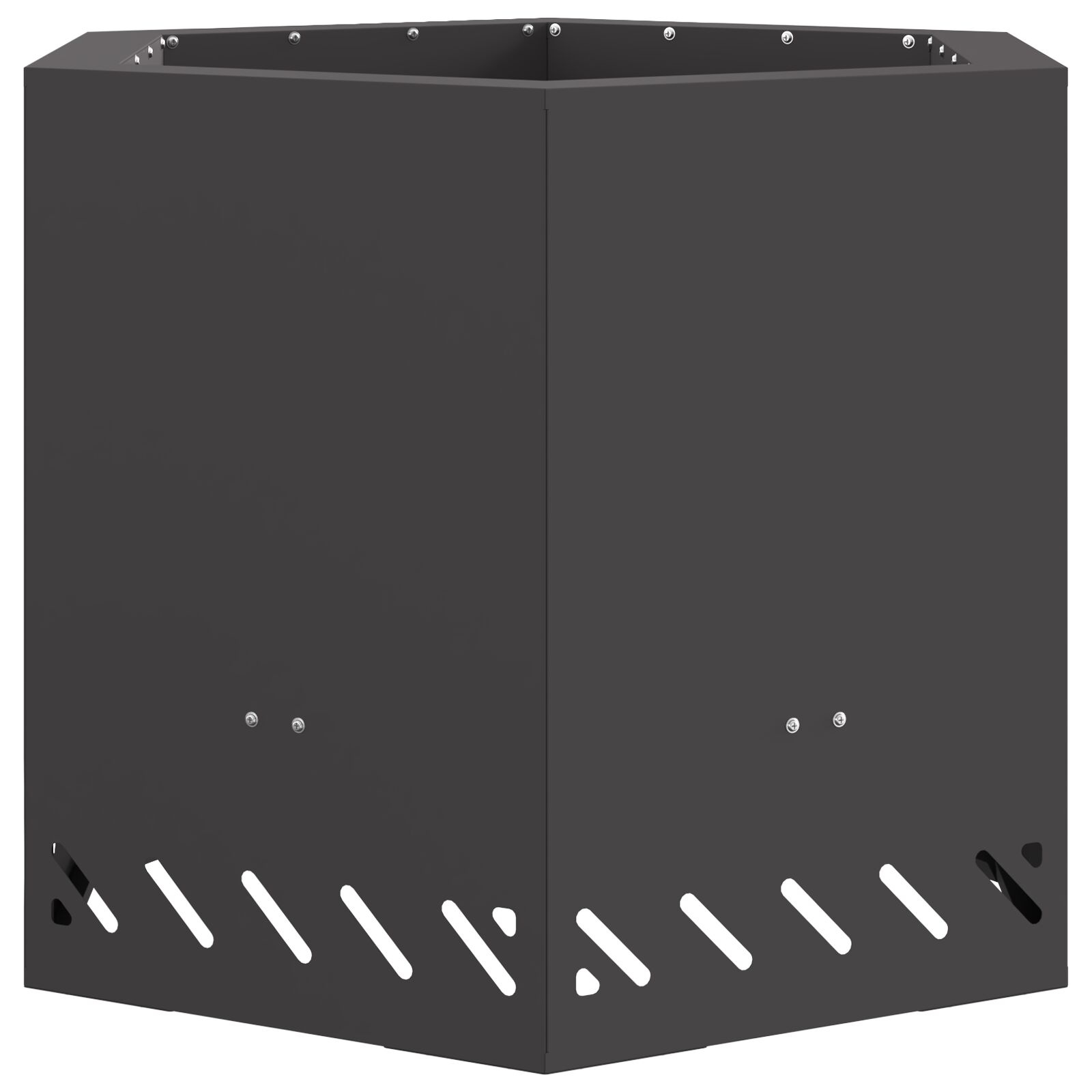 VidaXL Rookloze Vuurschaal Zeshoekig Zwart 58x58x51 cm Staal