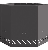 VidaXL Rookloze Vuurschaal Zeshoekig Zwart 58x58x51 cm Staal