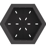 VidaXL Rookloze Vuurschaal Zeshoekig Zwart 58x58x51 cm Staal