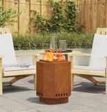 VidaXL Rookloze Vuurschaal 38x38x51 cm Verweerd Staal