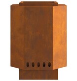 VidaXL Rookloze Vuurschaal 38x38x51 cm Verweerd Staal