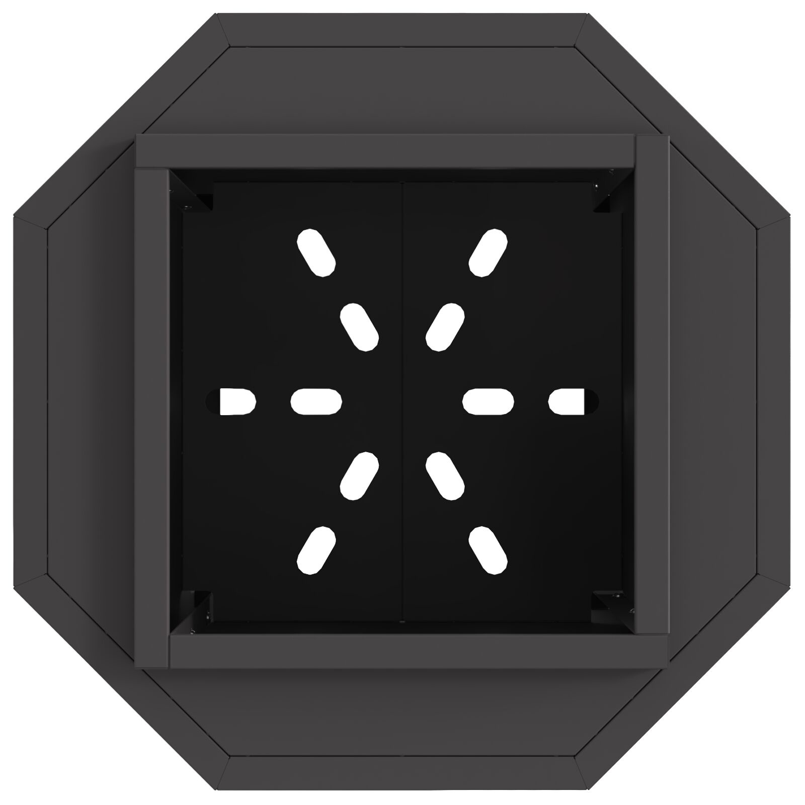 VidaXL Rookloze Vuurschaal Zwart 38x38x51 cm Staal