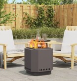 VidaXL Rookloze Vuurschaal Zwart 48x48x51 cm Staal