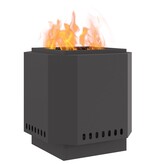 VidaXL Rookloze Vuurschaal Zwart 48x48x51 cm Staal