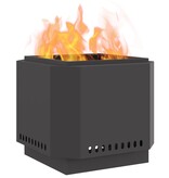 VidaXL Rookloze Vuurkorf Zwart 58x58x51 cm Staal