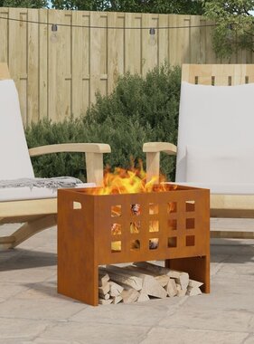 VidaXL Vuurkorf Rechthoekig 50x30x40 cm Weerbestendig Staal