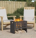 VidaXL Vuurkorf Rechthoekig Zwart 50x30x40 cm Staal