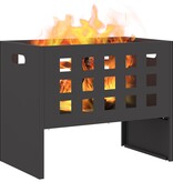 VidaXL Vuurkorf Rechthoekig Zwart 50x30x40 cm Staal
