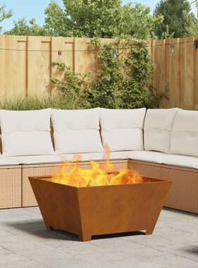 VidaXL Vuurkorf Vierkant 80x80x40 cm Weerbestendig Staal