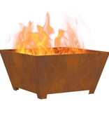 VidaXL Vuurkorf Vierkant 80x80x40 cm Weerbestendig Staal