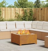 VidaXL Vuurkorf Vierkant 80x80x40 cm Weervast Staal