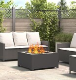 VidaXL Vuurkorf Vierkant Zwart 80x80x40 cm Staal