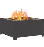 VidaXL Vuurkorf Vierkant Zwart 80x80x40 cm Staal