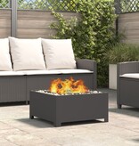 VidaXL Vuurkorf Vierkant Zwart 60x60x30 cm Staal