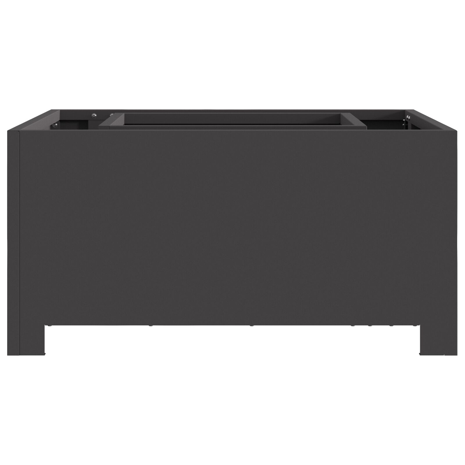 VidaXL Vuurkorf Vierkant Zwart 60x60x30 cm Staal