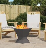 VidaXL Vuurkorf Hexagonaal Zwart 50x50x40 cm Staal