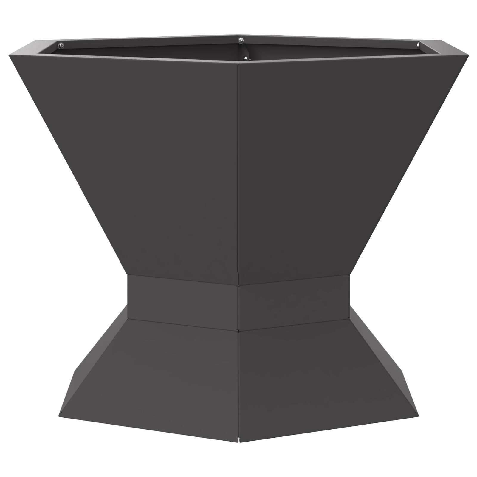 VidaXL Vuurkorf Hexagonaal Zwart 50x50x40 cm Staal