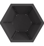 VidaXL Vuurkorf Hexagonaal Zwart 50x50x40 cm Staal