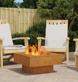 VidaXL Vuurkorf - Vierkant 60x60x30 cm - Weervast Staal