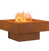 VidaXL Vuurkorf - Vierkant 60x60x30 cm - Weervast Staal