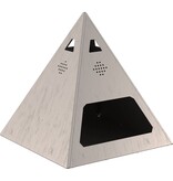 VidaXL Vuurkorb Piramide 50x50x51 cm Verweerd Staal