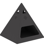 VidaXL Vuurkorf Piramide Zwart 50x50x51 cm Staal