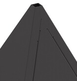 VidaXL Vuurkorf Piramide Zwart 50x50x51 cm Staal