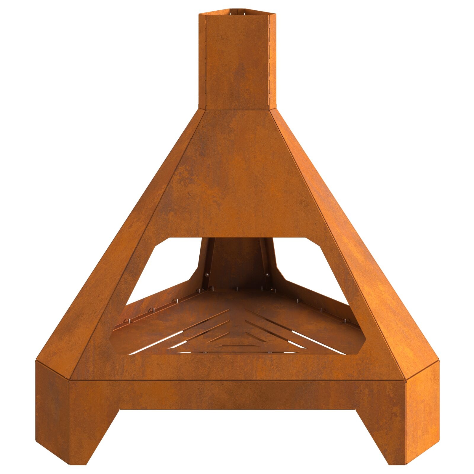 VidaXL Vuurkorf met Schouw 50x43x52 cm Verweerd Staal