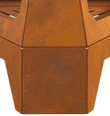 VidaXL Vuurkorf met Schouw 50x43x52 cm Verweerd Staal