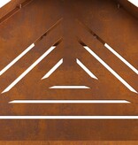 VidaXL Vuurkorf met Schouw 50x43x52 cm Verweerd Staal