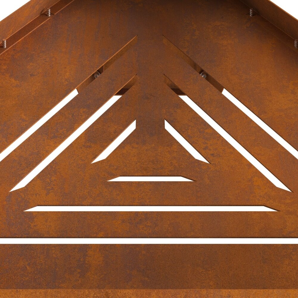 VidaXL Vuurkorf met Schouw 50x43x52 cm Verweerd Staal