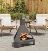 VidaXL Vuurkorf met Schouw Zwart 50x43x52 cm Staal