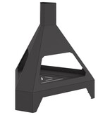 VidaXL Vuurkorf met Schouw Zwart 50x43x52 cm Staal