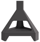 VidaXL Vuurkorf met Schouw Zwart 50x43x52 cm Staal