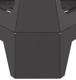 VidaXL Vuurkorf met Schouw Zwart 50x43x52 cm Staal