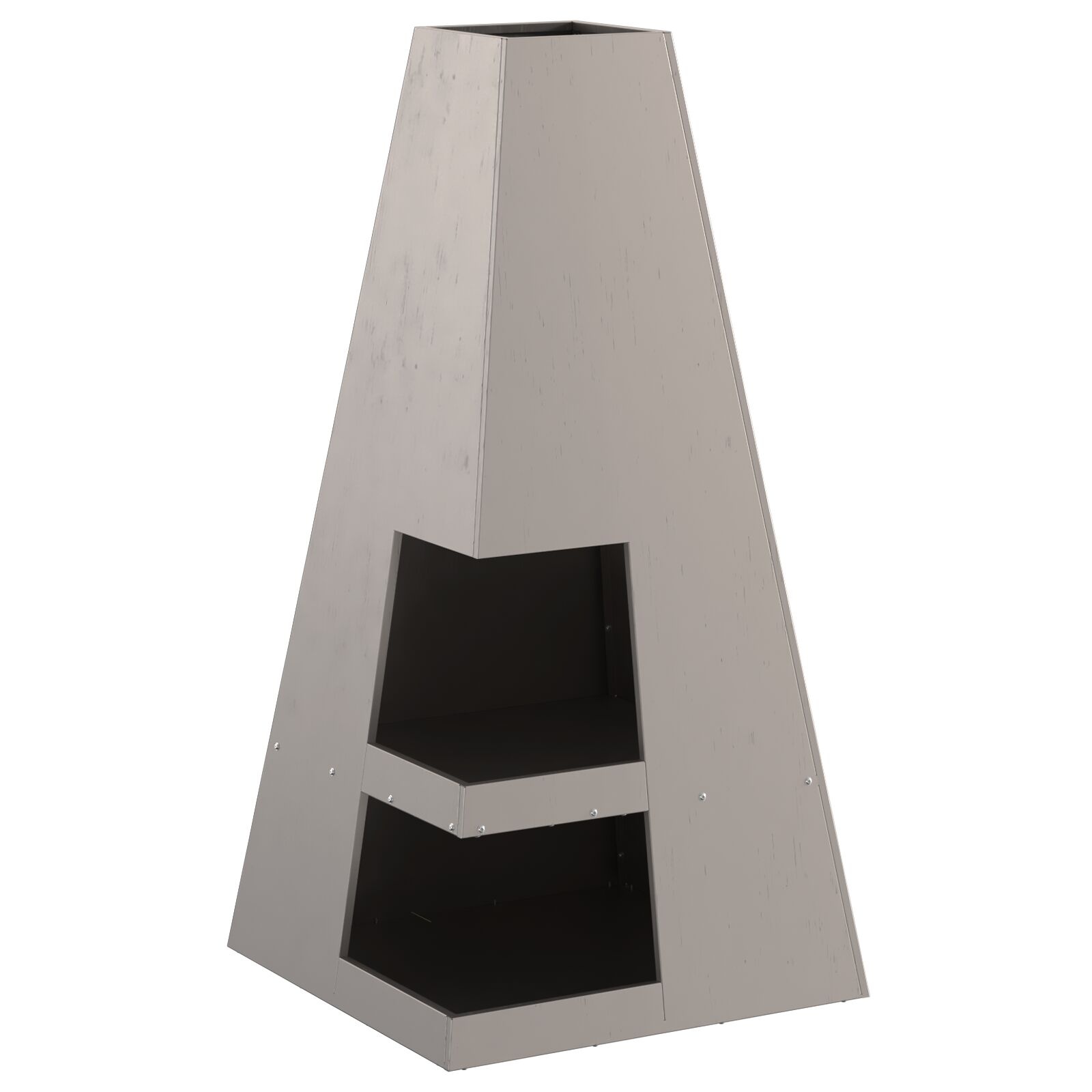 VidaXL Vuurkorf met Houtopslag 50x50x100 cm Weerbestendig Staal