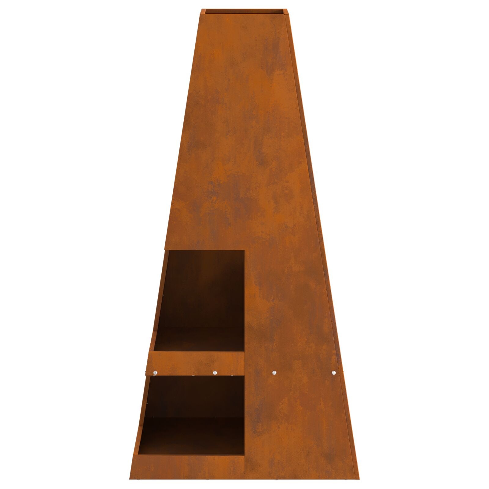 VidaXL Vuurkorf met Houtopslag 50x50x100 cm Weerbestendig Staal