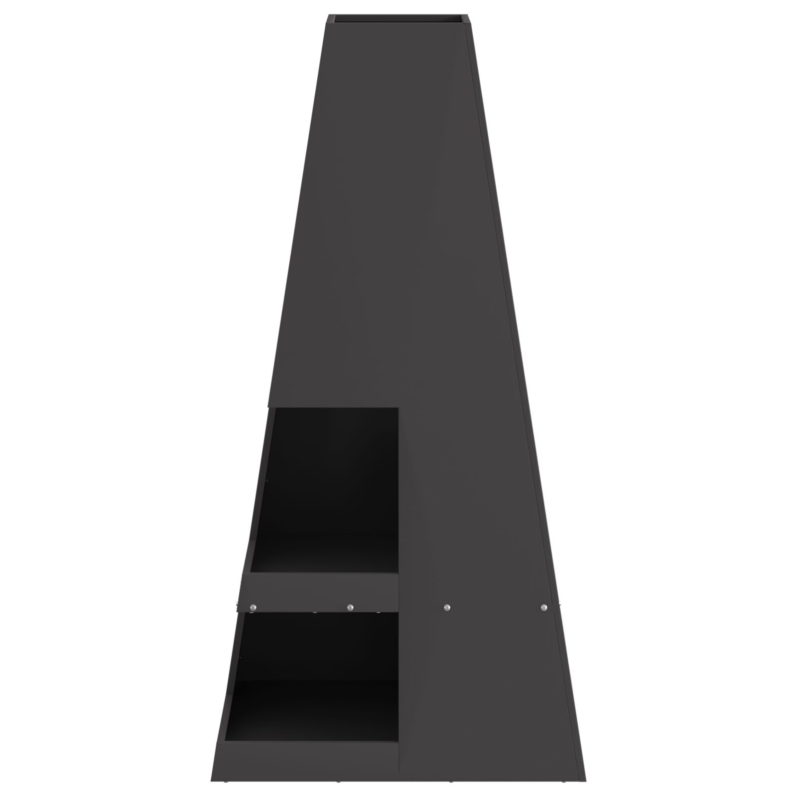 VidaXL Vuurschaal met Houtopslag Zwart 50x50x100 cm Staal